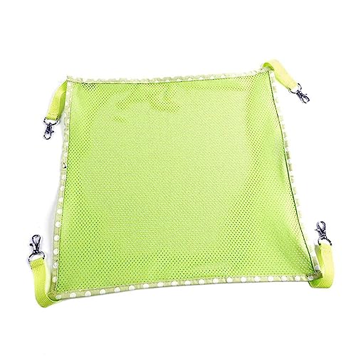 Happyyami Schlafunterlage für Haustiere katzenhängematte mastubatoren Katzen Accessoires pet Bed Eichhörnchen-Hängematte Netzkäfig-Hängematte Haustier-Hängemattenbett Tier Hängekäfig Green von Happyyami