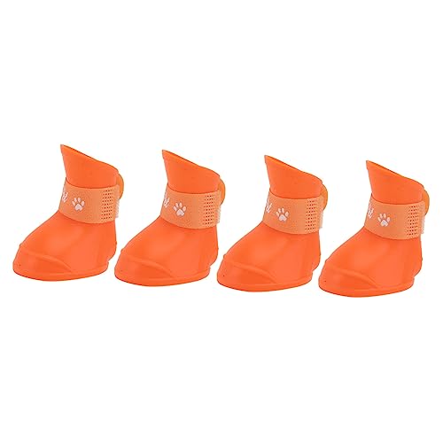 Happyyami Regenstiefel für Haustiere Hündchen-Regenstiefel Schneestiefel für Haustiere hundeschuhe Gummi-Regenschuhe für Hunde Regenstiefel für Welpen Katzen und Hunde von Happyyami