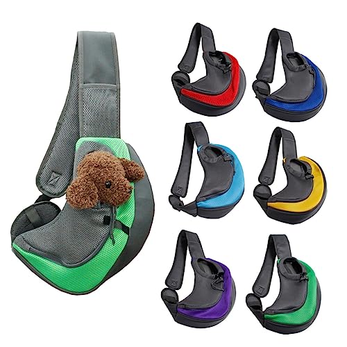 Happyyami Schultertasche Hundetragetasche Umhängetasche Transportboxen Für Haustiere Reisesicherer Sling-Bag-träger Vordertasche Für Haustiere Kleines Hundegeschirr von Happyyami