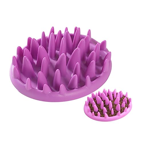 Happyyami Slow Feeder Für Haustiere Hundenäpfe Katzennäpfe Hundenapf Slow Feeder Essen Slow Feeder Katzennapf Futternapf Katzen-Puzzle-Feeder Fressnapf Füttern Schüssel Welpe Mehrere Violett von Happyyami