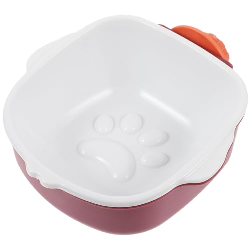 Happyyami Slow-Food-Bowl Zwingerschale Hasengericht Lebensmittelspielzeug Futternapf Hundefutter Puzzle-Feeder Welpenspielzeug Für Kleine Rassen Hundebox Schüssel Kleines Tier Plastik Weiß von Happyyami