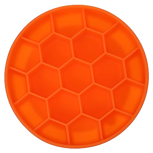 Happyyami Hunde-futternapf Aus Silikon Groß Orange Slow Feeder Bowl-Basis Fördert Gesunde Ernährung und Verdauung von Happyyami