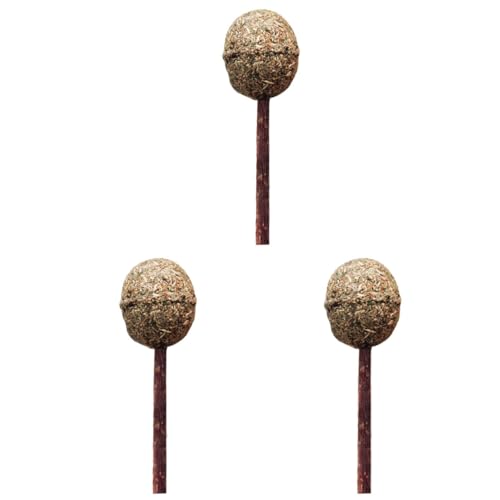 Happyyami Spielzeug 3St Katzenspielzeug Katze Minze Minzball für Katzen Katzenminze-Kausticks Katze-Minz-Stick Lutscher Katzenminze-Ball Katzenminzball Haustier Beißstock Snack Bambus von Happyyami