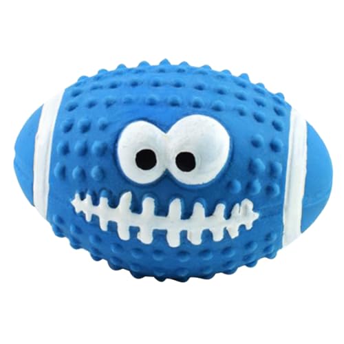 Happyyami Spielzeugball für Haustiere interaktives knete Squeaky Hundebälle quietschen kauen Ballspielzeug für Hunde Interaktives Hundespielzeug Emulsion Blue von Happyyami