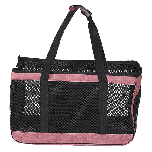 Happyyami Tasche für Haustiere Reisetasche für Hunde Reise-Katzentrage im Freien hundetragetasche Hunde tragetaschen hundekotbeutel große Transportbox für Haustiere Haustierbedarf Netz Rosa von Happyyami