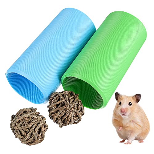 Happyyami Teleskoprohr Röhrenkäfig Spielzeug Lebensraumröhren für Hamster Hamsterversteck Röhre hamsterspielzeug Hamster Spielzeug Hamsterröhren Hamster-Röhren-Tunnel-Kit Rohr: Kunststoff von Happyyami