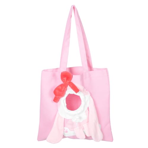 Happyyami Tragbare Haustiertasche Große Einkaufstasche Transportbox Für Haustiere Hundetasche Kiste Reisetasche Transportbox Für Katzenhütten Träger Katze Badetasche Taschen Rosa Segeltuch von Happyyami