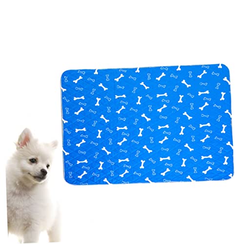 Happyyami Trainingsunterlage Für Haustiere Welpeneinlagen Waschbar Welpen Hunde-PIPI-pad Hundekot-Pads Töpfcheneinlagen Für Hunde Windelunterlagen Für Haustiere XL Pee-Pads Blue von Happyyami