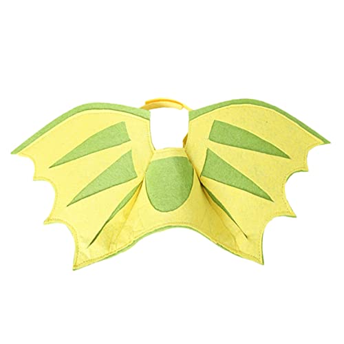 Happyyami Transportbox Für Haustiere Dinosaurier-Hunde-Outfit Haustierflügel Hund Cosplay Flügel Dekoratives Haustierkostüm Haustier-Cosplay-kostüm Hundekleidung Welpenflügel Filzstoff Green von Happyyami