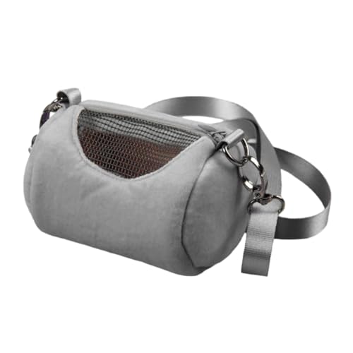 Happyyami Transportbox für Hamster hamsterkäfig Hamster käfig Haustier-Rucksack Haustier Rucksack Hamster-Aufbewahrungstasche Reisetasche für Zwerghamster Haustiertasche Hamsterträger Grey von Happyyami