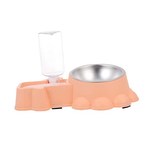 Happyyami Trinkbrunnen Automatische Wasserstation für Haustiere Wasserflasche für kleine Tiere pet Feeder pet Food Container Hundefutter Futterspender für Haustiere Rostfreier Stahl Rosa von Happyyami