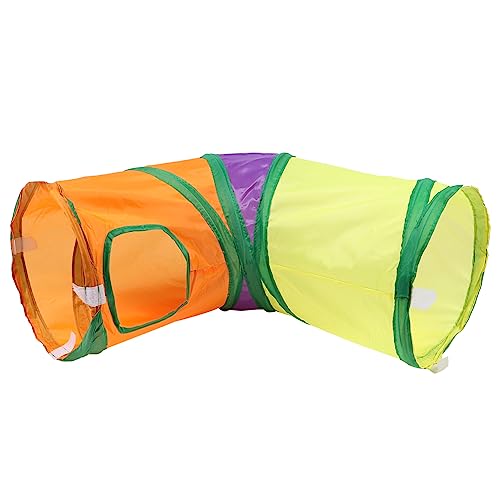 Happyyami Tunnelspielzeug Für Katzen Katzenverstecktunnel Spielzeug Für Kaninchen Hamstertunnel Katzenkäfigversorgung Katzentunnel Outdoor-Spielzeug Kaninchentunnel Hase Kätzchen Polyester von Happyyami