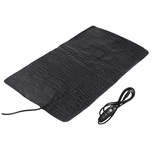 Happyyami USB heizkissen USB heizmatte USB heizpad sofaheizkissen pet Heating pad Hundeunterlagen USB-Heizkissen beheiztes Zubehör für Haustiere Heizkissen für Haustiere Ledermaterial Black von Happyyami