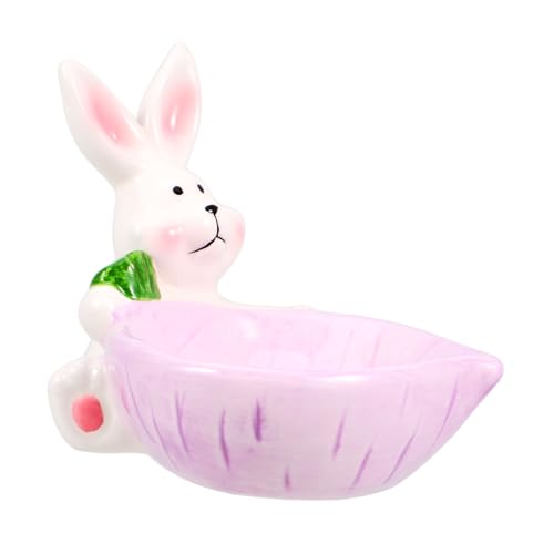 Happyyami Verschleißfester Hundenapf Katze Haustier Futternapf für Hunde Schüssel Meerschweinchen Kaninchen-Häschen- pet Water Bowl Hundezubehör bequemer Fressnapf Keramik von Happyyami