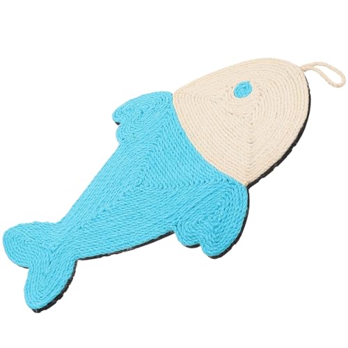 Happyyami Katzenkratzmatte Katzenspielzeug Kätzchen Schleifpad Indoor-kratzpad für Katzen Fisch-Design Kratzmatte von Happyyami