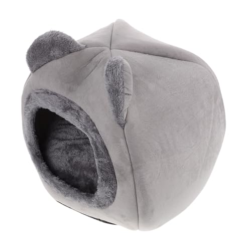 Happyyami Warmes Katzenbett Im Freien Katzenschlafsack Katzenhäuser Katzenhausbett Katzen Wärmebett Winterliches Haustierbett Haustierbetten Für Katzen Tunnelbett Für Katzen Stoff Grey von Happyyami