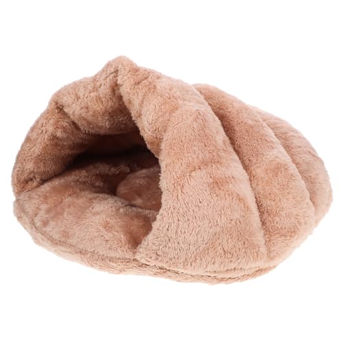 Happyyami Warmes Katzennest für den Winter gemütliche Kätzchenhöhle Hundebett mittel Hundebett Höhle Haustier bettwäsche Dackel pet Bed petbett kleines hundebett Schlafhaus für Katzen Stoff von Happyyami