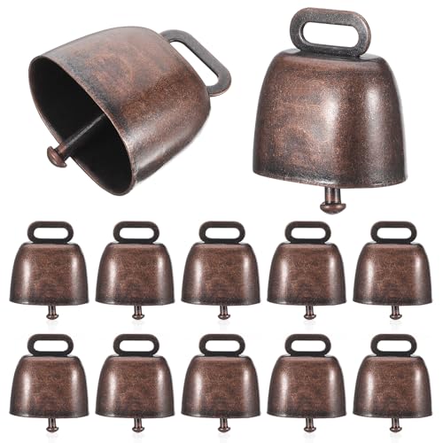 Happyyami Weidende Kupferglocken 12 Stück Kleine Bronzeglocken Für Rinder Pferde Schafe Vintage-Kuhglocken Für Zuhause Weihnachten Wand- Und Türdekoration von Happyyami