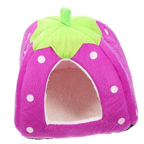 Happyyami Zelt kleines Haustierbett für Kaninchen Plüsch Hängematte Betten Nest Vlies nagerhaus pet Teepee Hamsterhöhle pet Bed petbett Rattenvorräte Hamsterhaus für den Haushalt Tuch Violet von Happyyami