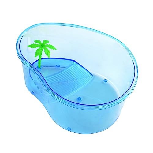 Happyyami Zuchtbecken Für Schildkröten Schildkröten-Terrarium-kit Schildkröte Tank Topper Vielseitiges Schildkrötenbecken Transparentes Reptilienbecken Schildkrötenhaus Plastik Sky-Blue von Happyyami