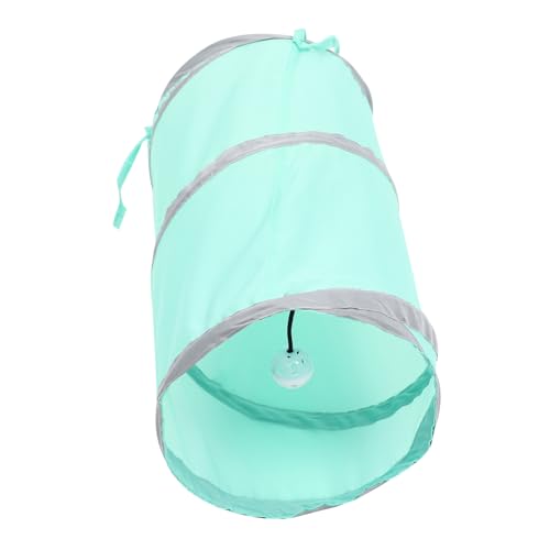 Happyyami Zusammenklappbarer Katzenkanal Interessanter Kanaltunnel Tunnelspielzeug Für Katzen Katzenspielzeug Für Drinnen Kleines Spielzeug Für Haustiere Katzenrohr Kätzchen Polyester Green von Happyyami