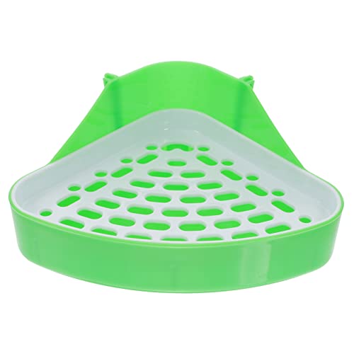 Happyyami Hamster Streu Dreieckiges Toilettentöpfchen Kleine Tiertoilette Meerschweinchengehege Kleintiertoilette Häschen-trainingstoilette Haustierstreubecken Kaninchen-töpfchentrainer Abs Green von Happyyami