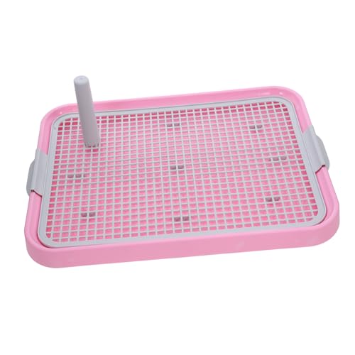 Happyyami hundetoilette hundeunterlage Katzenklo Haustier WC Reinigung Hundeklo Indoor-Grashund Toilettentablett für Hundetöpfchen Gras-PIPI-Pads für Hunde Töpfchen für Hunde Abs Rosa von Happyyami