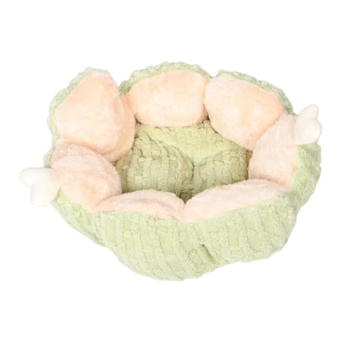 Happyyami -katzennest Katzenbett Warmes Hundebett Gemütliches Höhlen-hundebett Hundebett Für Welpen Kleines Hundebett -Zeug Welpenbett Kleine Hundebetten Stoff Light Green von Happyyami