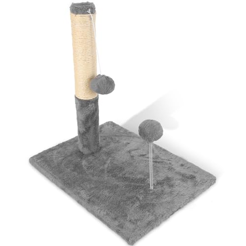 Happyyami kratzbaum für Katzen Kratzer Kratzen Kratzmatten für Katzen Pole Kratzmöbel für Katzen katzenmöbel cat Toy verschleißfester Kratzbaum Kätzchen Versorgung Fussel Grey von Happyyami