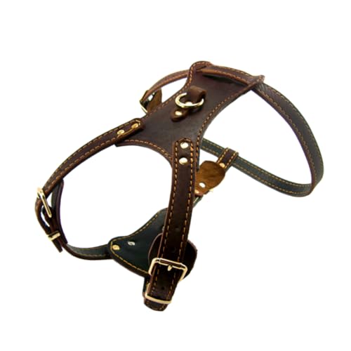 Happyyami modisches Hundehalsband Hunde Dog Training Collar Stylisches Hundehalsband Halsband für Hundetraining Verstellbarer Brustgurt für Hunde Brown von Happyyami