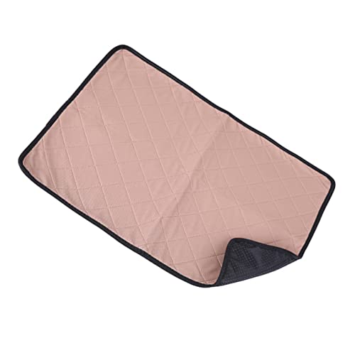 Happyyami pet pinkelmatte wasserdichte Hundematte waschbare PIPI-Pads Haustier-PIPI-Kissen Hundegrasunterlage waschbare fussmatte Pee mat hundekäfig Hunde-PIPI-Pads Pet Pee Pads Watte Beige von Happyyami