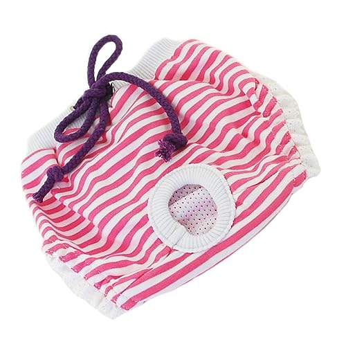 Happyyami physiologische Hosen für Haustiere weibliche hundehose Hundebekleidung Hundemäntel Hundeoverall Hosen für die hundeperiode Welpe Haustier Windel Haustierhosen Reine Baumwolle Rosa von Happyyami