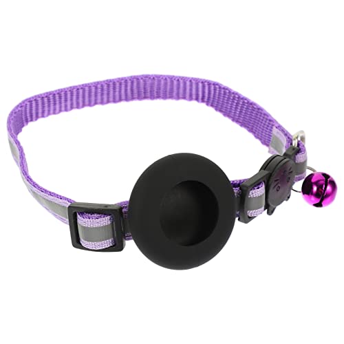 Katzenhalsband Welpe Hund bellen Wurf Kragen Glocke Buster Gürtel Outdoor-Halsband für Haustiere Abreißhalsband für Haustiere abbrechbares Anti-Lost-Haustierhalsband Nylon Violett Happyyami von Happyyami