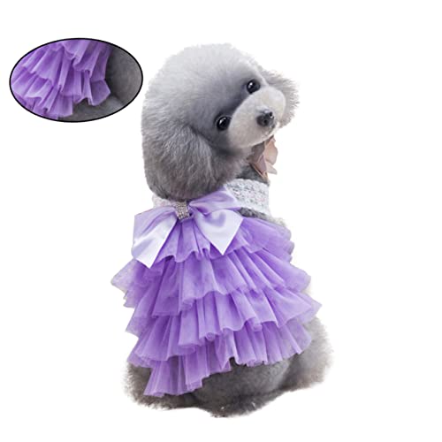 Rock Hund Prinzessin Kleid Geburtstagskleid Für Hunde Spitzenkleid Für Hunde Kleine Hundekleidung Hundekleider Für Kleine Hunde Mädchen Tutu-Kleid Für Haustiere Happyyami von Happyyami