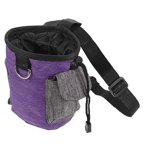 Snackpaket für Haustiere Leckerlibeutel für Hunde tragbare Leckerlitasche für Hunde hundefutterbeutel hundetraining Tasche Welpe Snack-Taschen Leckerli-Tasche für Haustiere Violett Happyyami von Happyyami