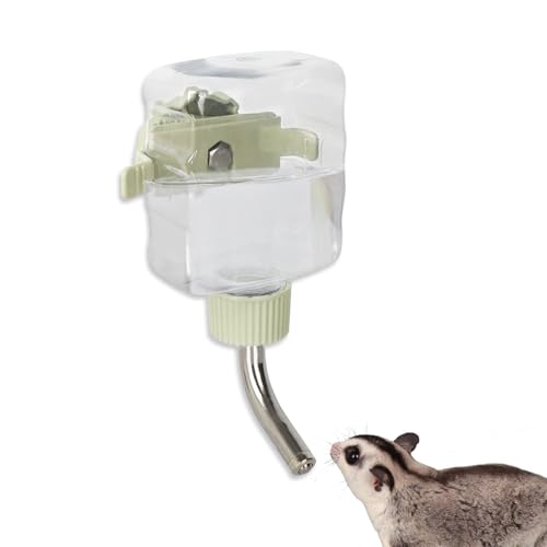 HardcorePet Hängende Wasserflasche für Haustiere, Zuckergleiter Käfig Zubehör Kunststoff Wasserschale, Trinkspender für Hamster, Igel, Eichhörnchen, Chinchillas, kaufeste Haustierbedarf (Grün, S) von HardcorePet