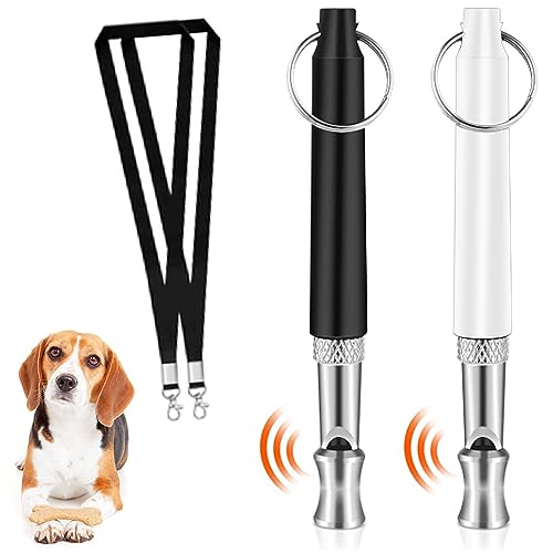 Harewu 2 Pack Hundepfeife, Professionelle Ultraschall Hundetraining Pfeife mit Lanyard Halsband Training Assistent für Rückruf und Bellen Kontrolle. von Harewu