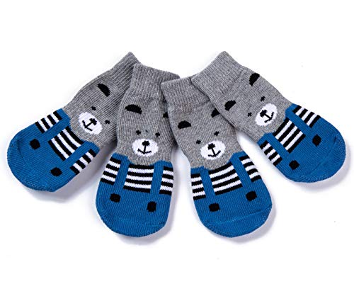 Pet Heroic Indoor Anti-Rutsch Socken für Hunde und Katzen - 6 Größen von S bis 3XL für kleine-riesige Tiere - Pfotenschutz und Traktion Dank Silikon-Gel von Harfkoko