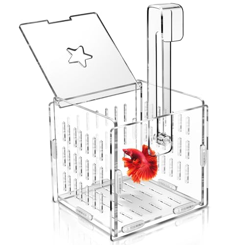 Züchterbox für Aquarium, Fischzüchterbox für Aquarium, Acryl-Fischisolationsbox, Fischtrenner für kleine Babyfische, Bully Fisch, Garnelen, Clownfisch, Guppy (nicht für Inkubator) von Harhana