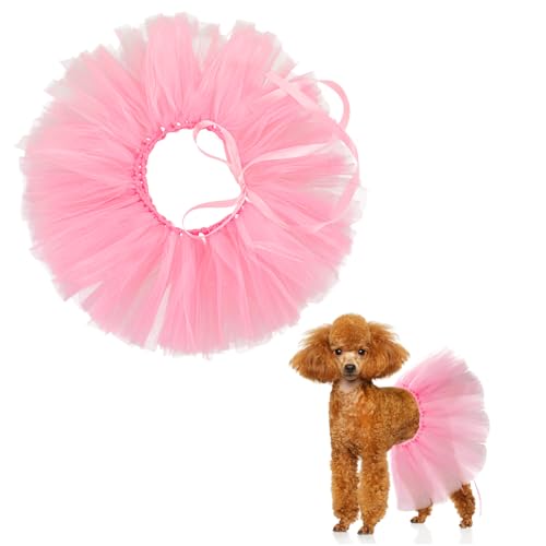 Tutu für kleine Hunde aus Tüll für kleine Hunde, Tutu, Ballerina-Kostüm, Rock, Haustier-Kleidungszubehör, Hundekleidung, Set für Welpen, Prinzessinnen-Kostüm für Foto-Requisiten, Geburtstagsparty von Hariendny