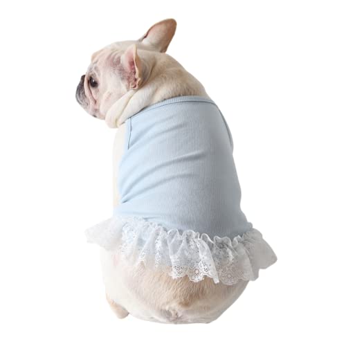 Französische Bulldogge, Weste, Hunde-Baumwollhemd, Weste, leicht, dehnbar, Hunde-T-Shirts, ärmellos, atmungsaktiv, Kleidung (Spitze, Medium) von Harikaji