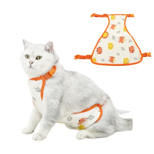 Harikaji Hundebauchschutz, Katzen-Genesungsanzug, Haustier-Bauchschutzkleidung, waschbar, Hundebauchband, Hundeerholungsanzug (weiblich, Orange, XS) von Harikaji