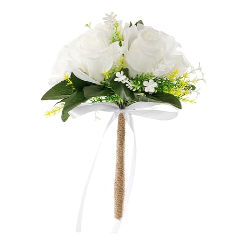 Harilla Hochzeitsstrauß, künstlicher Blumenstrauß, Handblume, Brautjungfernstrauß mit Blumen für die Hochzeit, Heimdekoration von Harilla