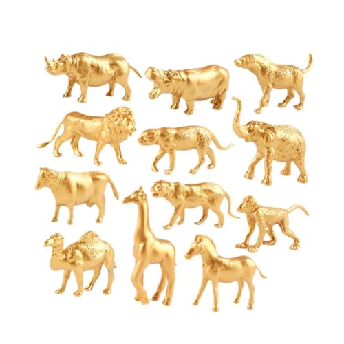 Harilla Mini-Tiere-Spielset, pädagogisches Lernspielzeug, Miniaturen, realistische Figuren, Set mit Figuren für Jungen und Mädchen, kognitives Spielzeug, 12pcs A von Harilla