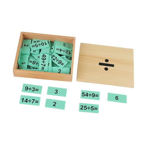 Harilla Montessori-Mathematikspielzeug für Babys, Geschenk aus Holz, Lernspielzeug, leicht zu tragen, Kopfrechenbox für Kinder im Vorschulalter zu Hause, Division von Harilla