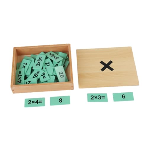 Harilla Montessori-Mathematikspielzeug für Babys, Geschenk aus Holz, Lernspielzeug, leicht zu tragen, Kopfrechenbox für Kinder im Vorschulalter zu Hause, Multiplikation von Harilla