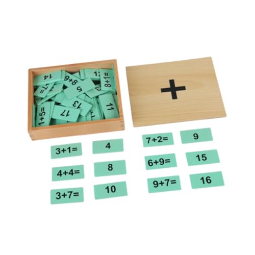 Harilla Montessori-Mathematikspielzeug für Babys, Geschenk aus Holz, Lernspielzeug, leicht zu tragen, Kopfrechenbox für Kinder im Vorschulalter zu Hause, Zusatz von Harilla