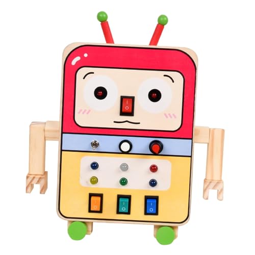 Harilla Montessori Spielzeug Simulation Platine Training Spielzeug Spiel Roboter Taste Besetzt Bord Schalter Licht Board für Geschenk Wohnzimmer von Harilla