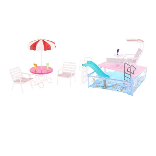 Harilla Puppenpool-Spielset, lustige Kindergeschenke, Foto-Requisite, Schwimmbad-Set, Puppenpool-Zubehör für 30 cm große Puppen ab 3 Jahren, Jungen von Harilla