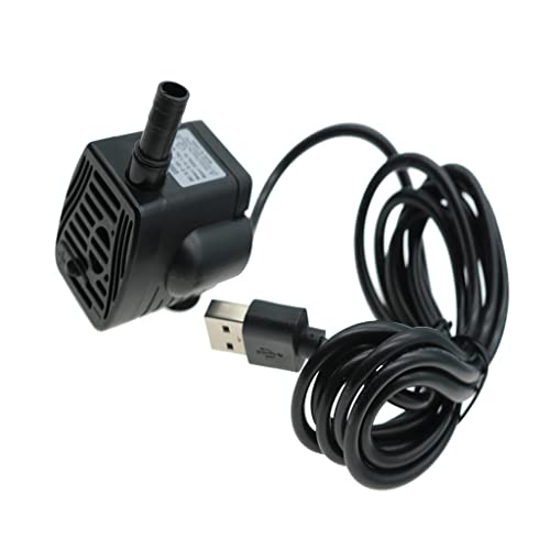 Harilla USB Tauchpumpe, Bürstenlos, 1,5 W, Ultraleise Brunnenwasserpumpe Und 5,9 Fuß Netzkabel für Aquarien, Aquarien, Hydrokulturen, Statuen von Harilla